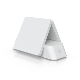 soporte de mesa universal ajustable que mantiene los dispositivos unifi que no son de rack en posición vertical sobre superfici
