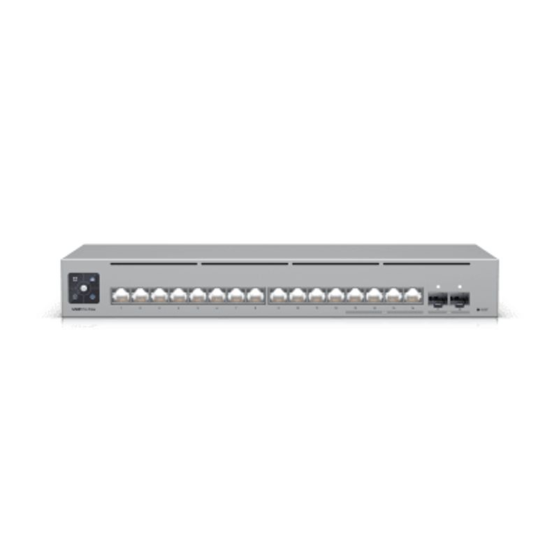 Unifi Switch Pro Max 16 Con Funciones Capa 3 16 Puertos Etherlight Rgb / (4) Puertos 2.5 Gbe Y (12) Puertos Gbe /(2) Puertos Sfp