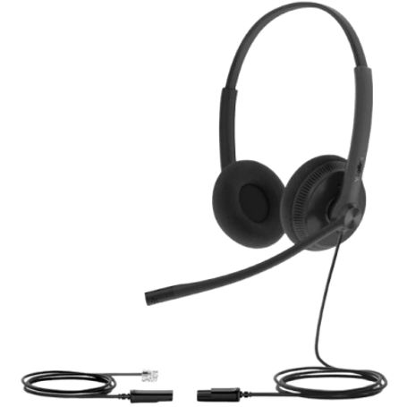 diadema alámbrica yhs34 dual de yealink qd a rj9 con almohadillas de esponja243800