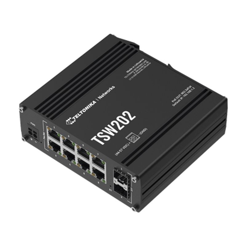 Switch Industrial Administrable L2 8 Puertos Poe 802.3af/at Soporta Profinet
