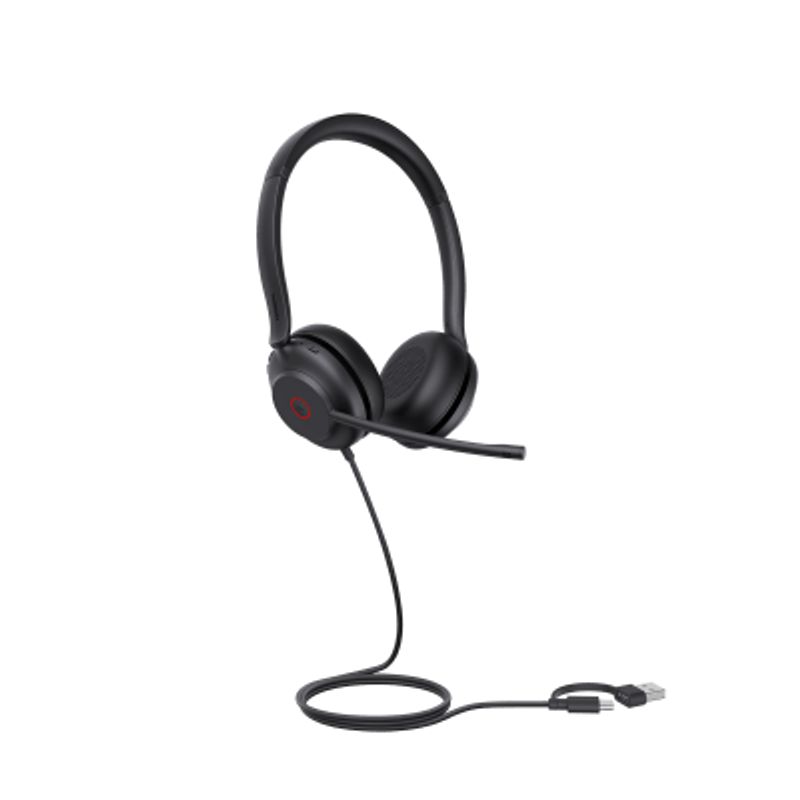 Diadema Alámbrica Uh35 Dual De Yealink Usbc/a Compatible Con Teléfonos Ip Yealink Y Computadoras