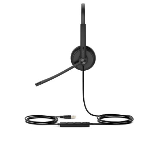 Diadema Alámbrica Uh34 Dual De Yealink Usb Compatible Con Teléfonos Ip Y Computadoras.