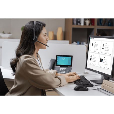 Diadema Alámbrica Uh34 Dual De Yealink Usb Compatible Con Teléfonos Ip Y Computadoras.