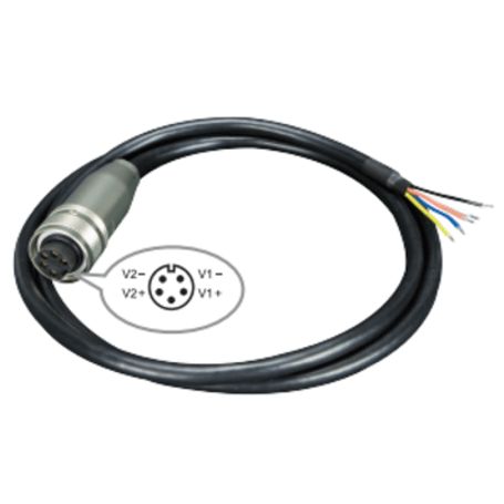 cable de alimentación de dc a m23  conector hembra m23 de 5 pines  compatible con switch industrial m12  rango de voltaje que s