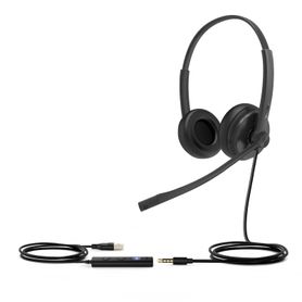 diadema usb alámbrica yealink uh34 dual teams c almohadillas de cuero compatible con teléfonos ip yealink y computadoras243817