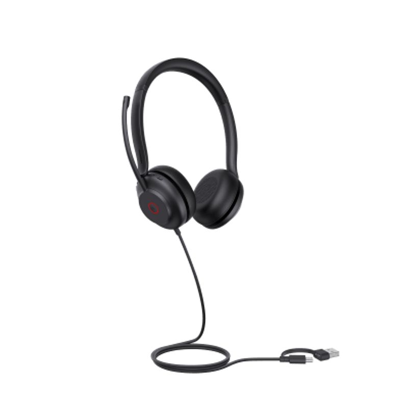 Diadema Alambrica Uh35 Dual Teams De Yealink Usb C/a Con Cancelación De Ruido Y Diseno Ergonómico