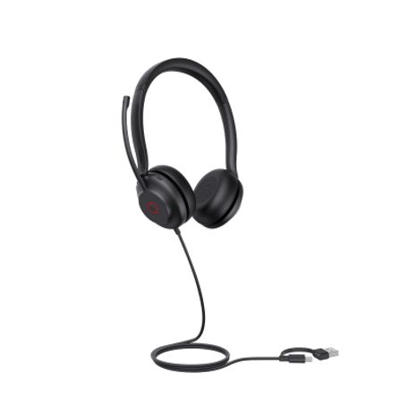 diadema alambrica uh35 dual teams de yealink usb ca con cancelación de ruido y diseno ergonómico243871