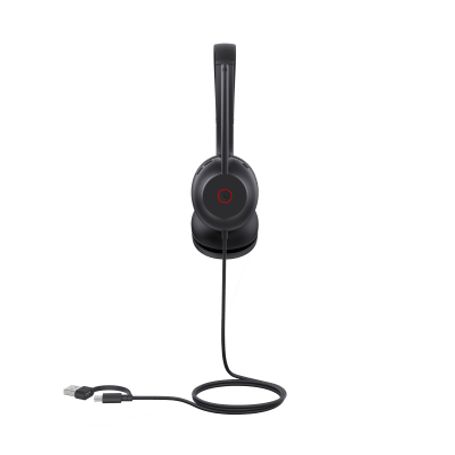 Diadema Alambrica Uh35 Dual Teams De Yealink Usb C/a Con Cancelación De Ruido Y Diseno Ergonómico