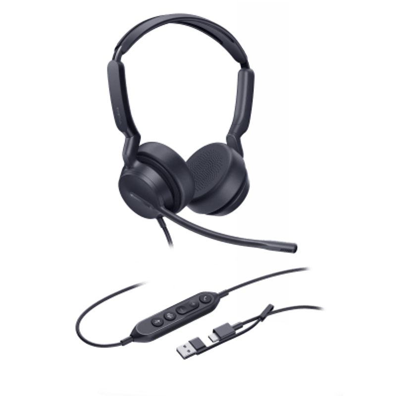 Diadema Alámbrica Uh42 Se Dual De Yealink Certificada Para Microsoft Teams Con Usbc/a