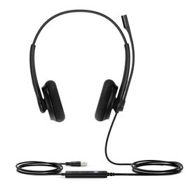 diadema usb yealink uh34 lite dual con almohadillas de esponja y certificación microsoft teams244197