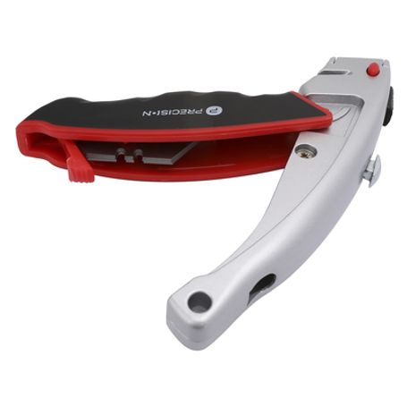 Navaja Uso Rudo Con Cortador De Cable Cuerpo Metálico Mango Ergonómico (con 5 Hojas De Repuesto).