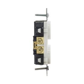 contacto dúplex 20 a 125 v  2 polos 3 hilos cableado posterior y  lateral color blanco nema 520r207649