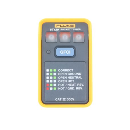Probador De Tomacorriente Eléctrico Estándar O Gfci Con Leds De Alto Brillo Y Gráfico Incluido Para Verificar Rápida Y Fácilment