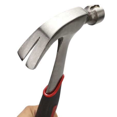 Martillo Uso Rudo De Acero Forjado De 16 Oz. Con Una Curva. Con Sujetador Magnético De Clavos.