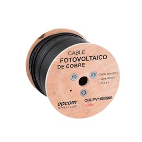carrete de 500 metros  cable fotovoltaico negro  6mm² 10awg  material cobre   2000 vcc213893