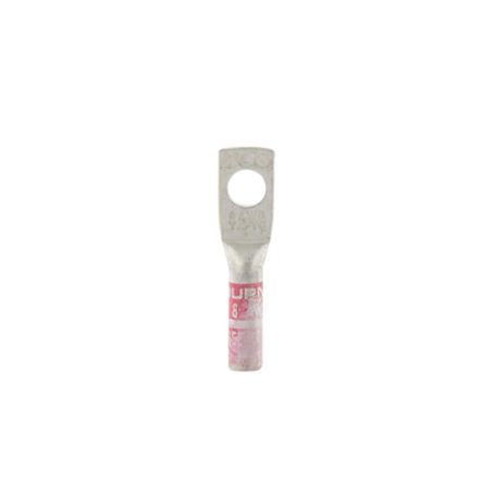 Zapata Terminal De Compresión Burndy Para Tornillo De 1/4 Y Calibre 8 Awg / Barril Largo.