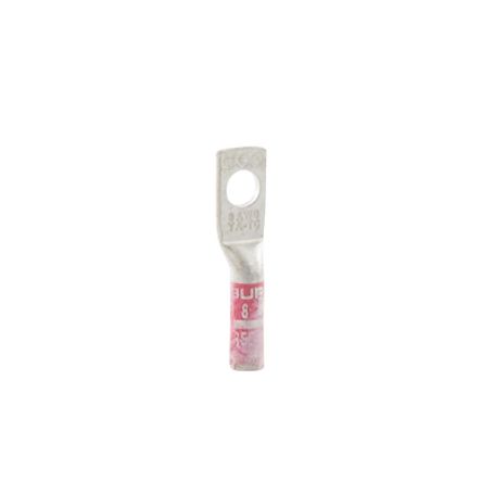 Zapata Terminal De Compresión Burndy Para Tornillo De 1/4 Y Calibre 8 Awg / Barril Largo.