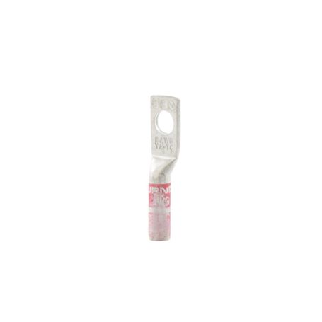 Zapata Terminal De Compresión Burndy Para Tornillo De 1/4 Y Calibre 8 Awg / Barril Largo.