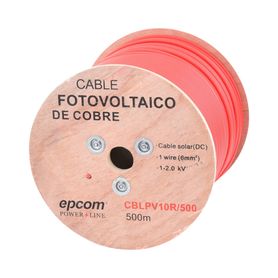 carrete de 500 metros  cable fotovoltaico rojo   material cobre  6mm² 10awg  2000 vcc213892