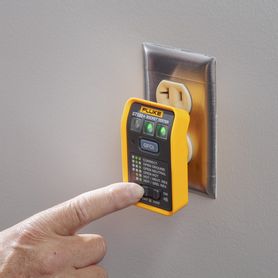 probador de tomacorriente eléctrico estándar o gfci con senal acústica con leds de alto brillo y gráfico incluido para verifica