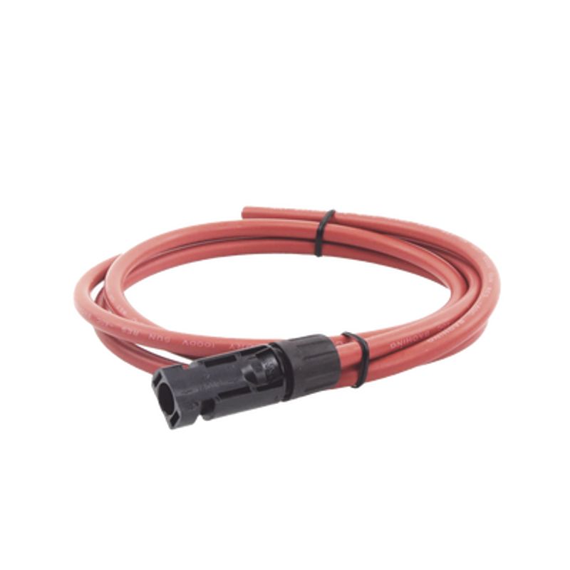 Cable Fotovoltaico 1.5 M Rojo Calibre 10 Awg Con Terminal Mc4m En Un Extremo
