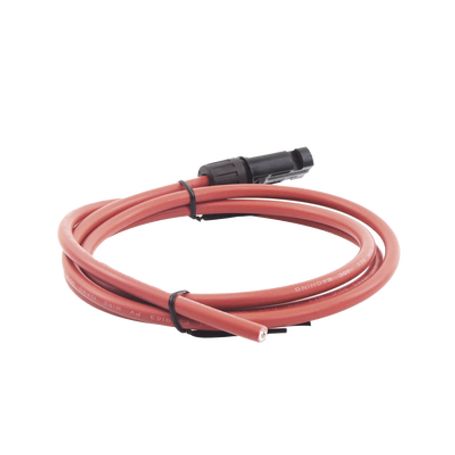 Cable Fotovoltaico 1.5 M Rojo Calibre 10 Awg Con Terminal Mc4m En Un Extremo