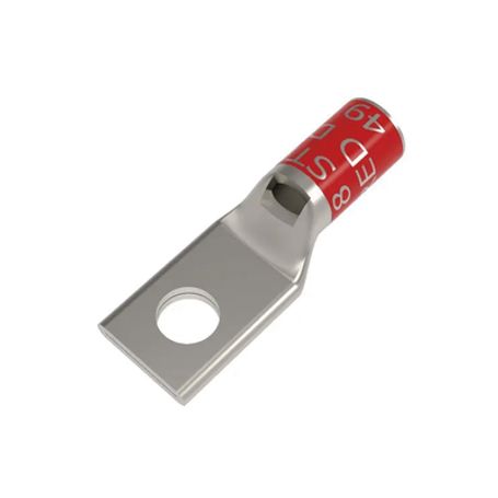 Zapata Terminal De Compresión Burndy Canón Corto Para Tornillo De 3/8 Y Calibre 8 Awg.