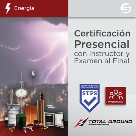 certificación oficial en tierras fisicas y pararrayos total ground válida ante secretaria del trabajo