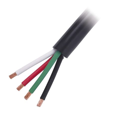Cable Eléctrico De Uso Rudo 4 Hilos Calibre 12 Awg Hasta 600 V. Rollo De 100 M.