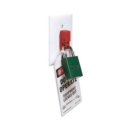 Dispositivo De Bloqueo Loto Para Interruptores Eléctricos De Palanca De 15.2 X 22.3 Mm Color Rojo