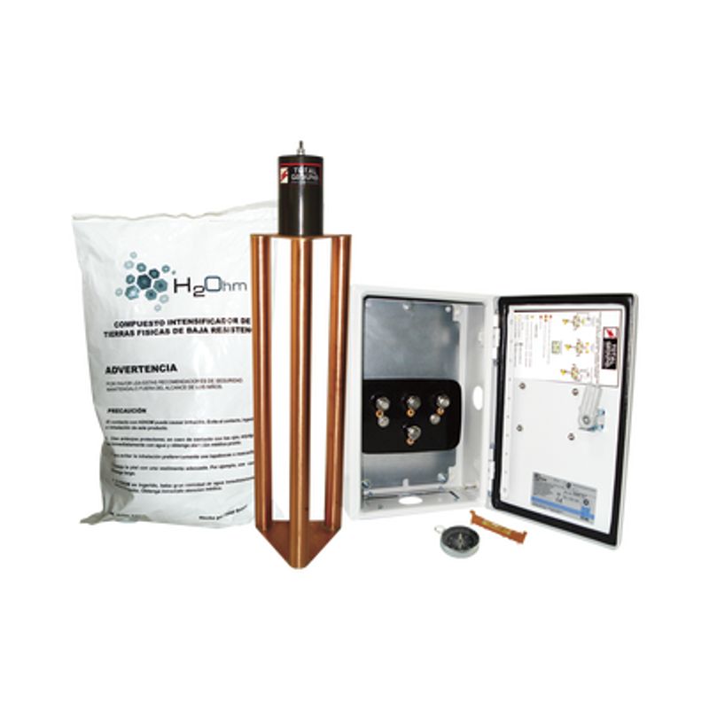 Electrodo De Puesta A Tierra De 400 A Con  Filtro Y Compuesto H2ohm.