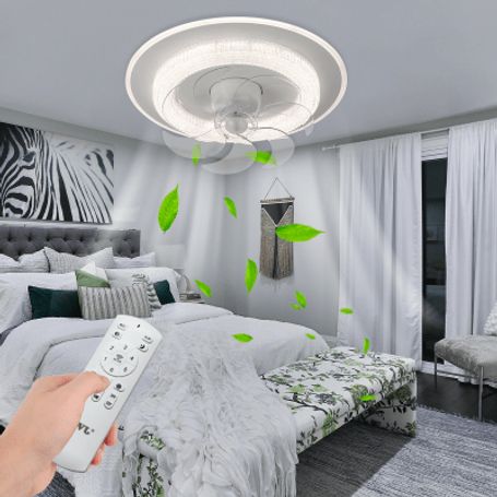 Ventilador De Techo Con Luminario Led De 110 V Ca 50/60 Hz /  88 W / 3 Tonos De Luz (6500  4 000  2 700 K) / Con Giro 360° / Diá