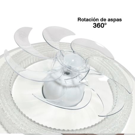 Ventilador De Techo Con Luminario Led De 110 V Ca 50/60 Hz /  88 W / 3 Tonos De Luz (6500  4 000  2 700 K) / Con Giro 360° / Diá