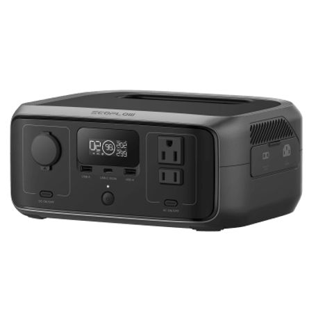 ecoflow river 3  estación de energia portátil 245wh litio lfp  2 ac 300 w max 550w  1 usbc 100w  2 usb a 12w  cargador de coche
