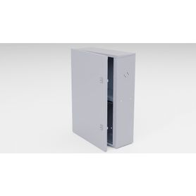 gabinete para instalación de 2 baterias  fabricado en lámina galvanizada accesorios para poste no incluidos