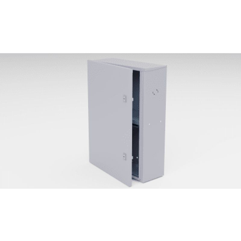 Gabinete Para Instalación De 2 Baterias  Fabricado En Lámina Galvanizada Accesorios Para Poste (no Incluidos)