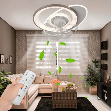 Ventilador De Techo Con Luminario Led De 110 V Ca 50/60 Hz /  88 W / 3 Tonos De Luz (6500  4 000  2 700 K) / Con Giro 360° / Diá