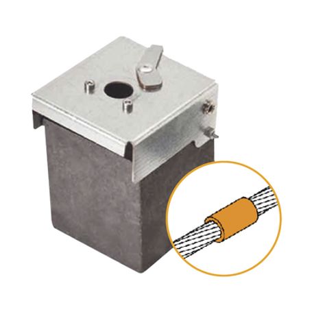 molde de grafito vertical unión lineal de cable 20 awg pasante con cable 20 awg terminal