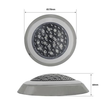Luminario Sumergible Rgb / 18w / 2340 Lm / Ip68 / Ø290mm X 62mm / Uso Exterior / Transformador Jpy50