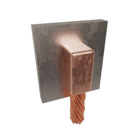molde para soldadura exotérmica para cable 40 awg a superficie de acero en vertical a 90°