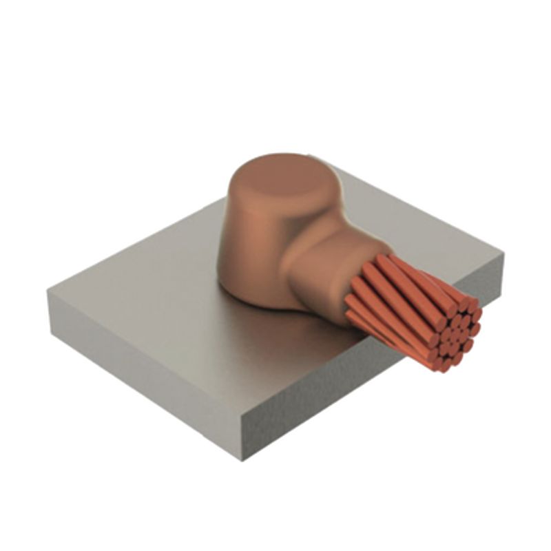 Molde Sold. Exotermica Conexion De Cable De 4/0 Horizontal A Barra De Cobre De 1/4 