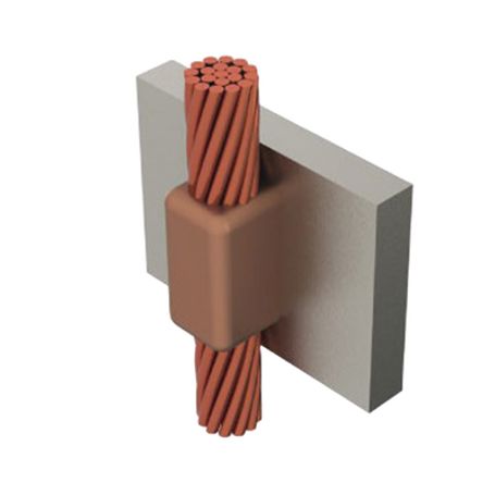 molde para soldadura exotermica cable de paso vertical cal20 a placa vertical