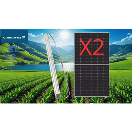 kit de bombeo solar bomba 035kw  módulos solares 610w