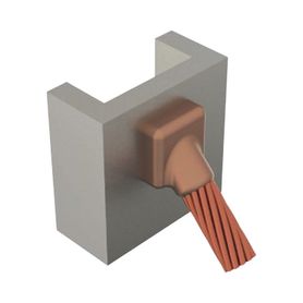 molde sold exotermica conexion de cable de paso 40 a superficie de acero horizontal