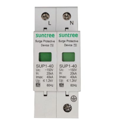 supresor de picos transitorios de voltaje disenado para sistemas fotovoltaicos uso en corriente alterna 220 vca 2 polos