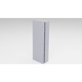 gabinete para instalación de 4 baterias  fabricado en lámina galvanizada accesorios para poste no incluidos
