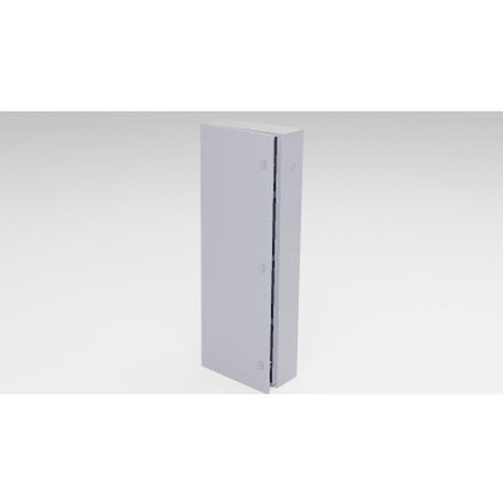 Gabinete Para Instalación De 4 Baterias  Fabricado En Lámina Galvanizada Accesorios Para Poste (no Incluidos)