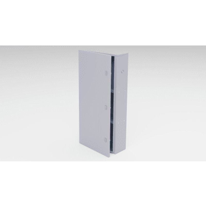 Gabinete Para Instalación De 3 Baterias  Fabricado En Lámina Galvanizada Accesorios Para Poste (no Incluidos)