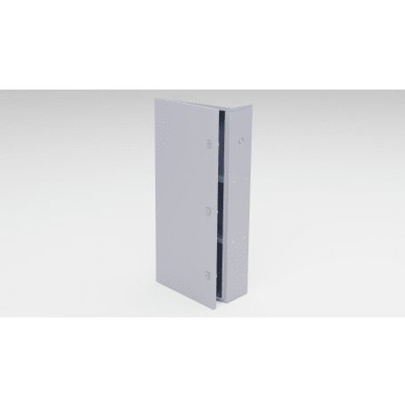 Gabinete Para Instalación De 3 Baterias  Fabricado En Lámina Galvanizada Accesorios Para Poste (no Incluidos)