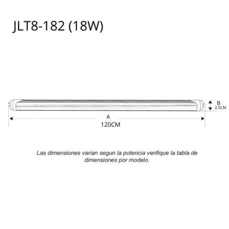  Tubo Led T8 18 W 1200 Mm 6 500 K / Blanco Mate